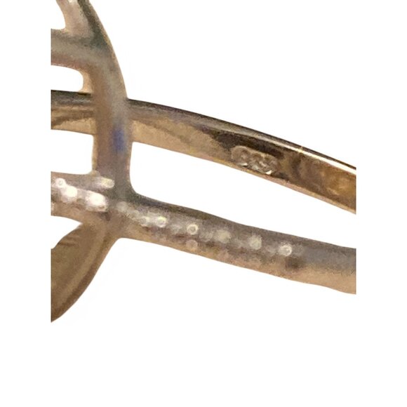 Vintage Style Sterling Silver Ring Oval 4.5 Ct Natural Citrine and Diamonds 7.25 - Picture 5 of 7